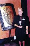 Gail with her 'Businesswoman of the year' award in 1997